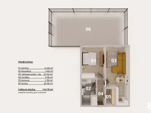 Prodej bytu 2+kk, Poděbrady, Nerudova, 52 m2