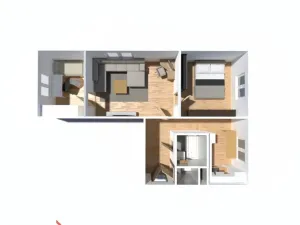 Prodej bytu 3+1, Orlová - Lutyně, Masarykova třída, 54 m2