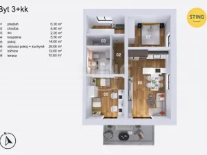 Prodej bytu 3+kk, Opava, Slezská, 70 m2