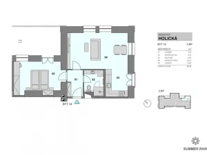 Pronájem bytu 2+kk, Olomouc - Hodolany, Holická, 55 m2