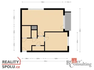 Prodej bytu 2+kk, Praha - Nusle, Kloboučnická, 54 m2