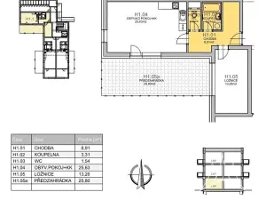 Pronájem bytu 2+kk, Kutná Hora, Za Lidkou, 56 m2