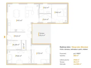 Prodej rodinného domu, Sloup, 120 m2