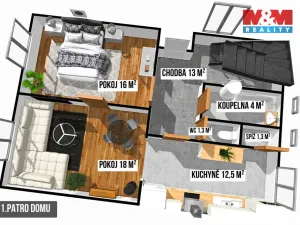 Prodej rodinného domu, Kolín - Kolín V, U Borků, 126 m2