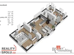 Prodej bytu 3+1, Liberec - Liberec V-Kristiánov, Husova, 90 m2