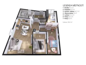 Prodej bytu 4+kk, Přísnotice, Žabčická, 104 m2