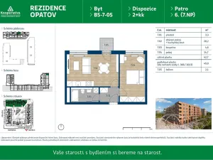 Pronájem bytu 2+kk, Praha - Chodov, Líbalova, 45 m2