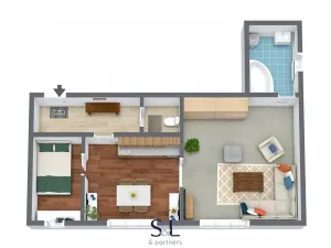 Prodej bytu 2+1, Velké Březno, 47 m2