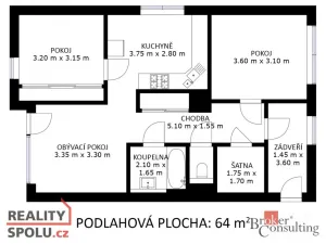 Prodej bytu 3+1, Brno - Slatina, Ponětovická, 188 m2