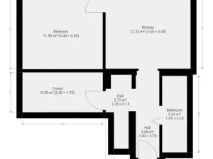 Pronájem bytu 2+kk, Praha - Kunratice, Za bažantnicí, 45 m2