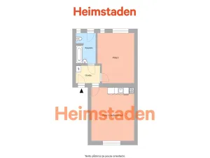 Pronájem bytu 2+kk, Ostrava - Michálkovice, Boháčova, 49 m2