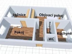 Prodej bytu 3+1, Starý Plzenec, Nerudova, 65 m2