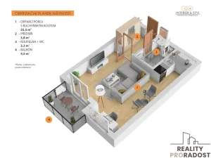 Prodej bytu 1+kk, Praha, Přeučilova, 35 m2