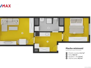 Pronájem bytu 2+1, Praha - Podolí, Nad Ondřejovem, 42 m2