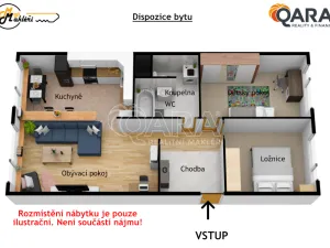Pronájem bytu 3+1, Kladno - Kročehlavy, Ostravská, 69 m2
