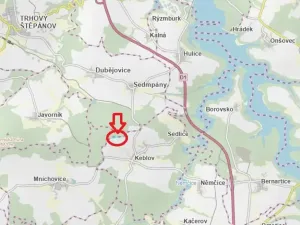 Prodej lesa, Keblov, 3400 m2