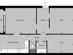 Pronájem bytu 3+1, Ústí nad Labem, Ježkova, 84 m2