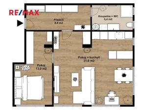 Pronájem bytu 2+kk, Klatovy, K Letišti, 58 m2