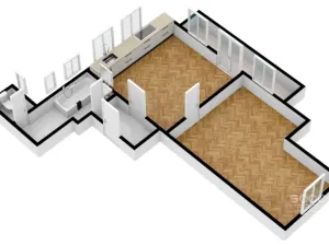 Pronájem bytu 2+kk, Praha - Podolí, Pravá, 50 m2