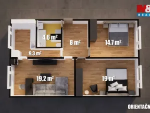 Prodej bytu 3+1, Ústí nad Labem - Střekov, Tolstého, 79 m2