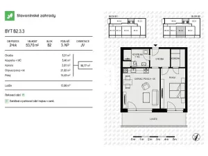 Prodej bytu 2+kk, Olomouc, Loudova, 54 m2