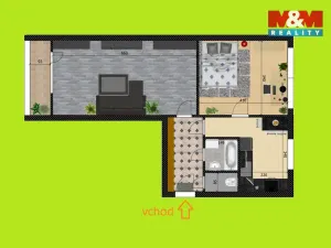 Prodej bytu 2+1, Praha - Záběhlice, Jasmínová, 55 m2