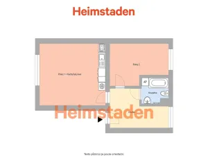 Pronájem bytu 2+kk, Ostrava - Michálkovice, Štěpničkova, 48 m2