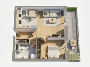 Prodej bytu 2+kk, Hradec Králové - Kukleny, Pražská třída, 54 m2