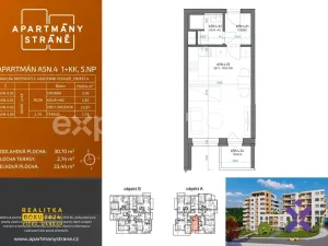 Pronájem bytu 1+kk, Zlín, Nad Stráněmi, 33 m2