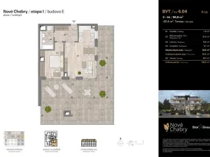 Prodej bytu 2+kk, Praha - Dolní Chabry, Do rybníčků, 56 m2
