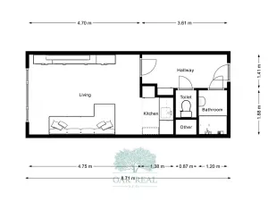 Prodej bytu 1+kk, Praha - Háje, Hlavatého, 27 m2