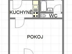 Pronájem bytu 1+1, Uherské Hradiště, Jindřicha Pruchy, 28 m2