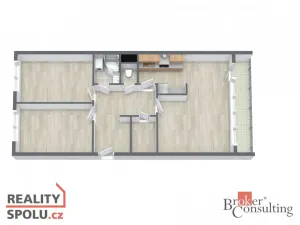 Pronájem bytu 3+1, Praha - Libeň, Přádova, 79 m2