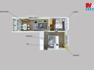Pronájem bytu 2+1, Ústí nad Labem - Bukov, Bratří Čapků, 50 m2