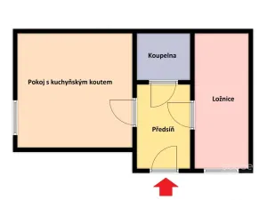 Pronájem bytu 2+kk, Praha - Smíchov, Třístoličná, 38 m2
