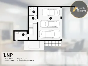 Pronájem bytu 4+kk, Jesenice, Do Potočin, 127 m2