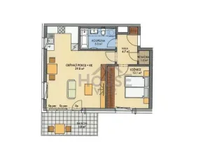 Prodej bytu 2+kk, Praha - Prosek, Nad Krocínkou, 55 m2