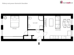 Pronájem bytu 2+kk, České Budějovice - České Budějovice 3, Klavíkova, 51 m2