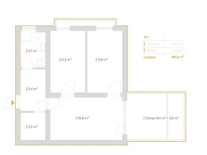 Prodej kanceláře, Brno, Kobylín, 53 m2