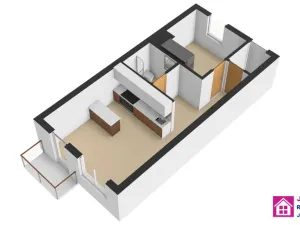 Pronájem bytu 2+kk, Břeclav, třída 1. máje, 57 m2
