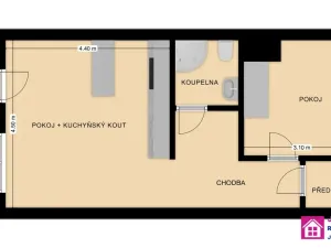 Pronájem bytu 2+kk, Břeclav, třída 1. máje, 57 m2