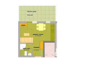 Prodej bytu 1+kk, Bjala, Bulharsko, 39 m2