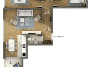 Prodej bytu 3+kk, Dobrá Voda, Černá Hora, 60 m2