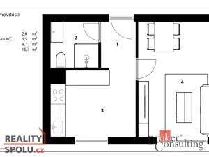 Prodej bytu 1+1, Hradec Králové - Nový Hradec Králové, Pod Zámečkem, 32 m2