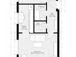 Pronájem bytu 2+kk, Praha - Troja, Hnězdenská, 52 m2