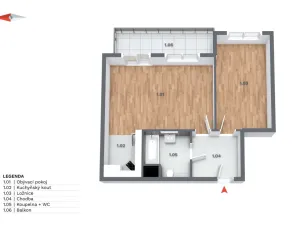 Prodej bytu 2+kk, Praha - Kyje, Farkašova, 48 m2