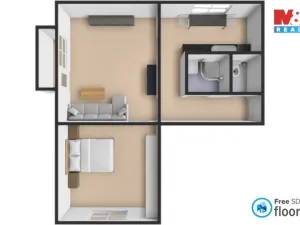 Pronájem bytu 2+1, Žďár nad Sázavou - Žďár nad Sázavou 3, Okružní, 50 m2