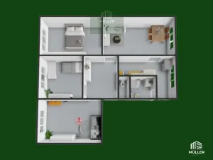 Pronájem bytu 4+1, Plzeň - Skvrňany, Macháčkova, 88 m2