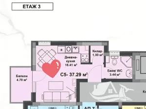 Prodej bytu 1+kk, Nesebar, Bulharsko, 32 m2