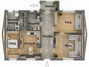 Prodej rodinného domu, Ptení, 85 m2